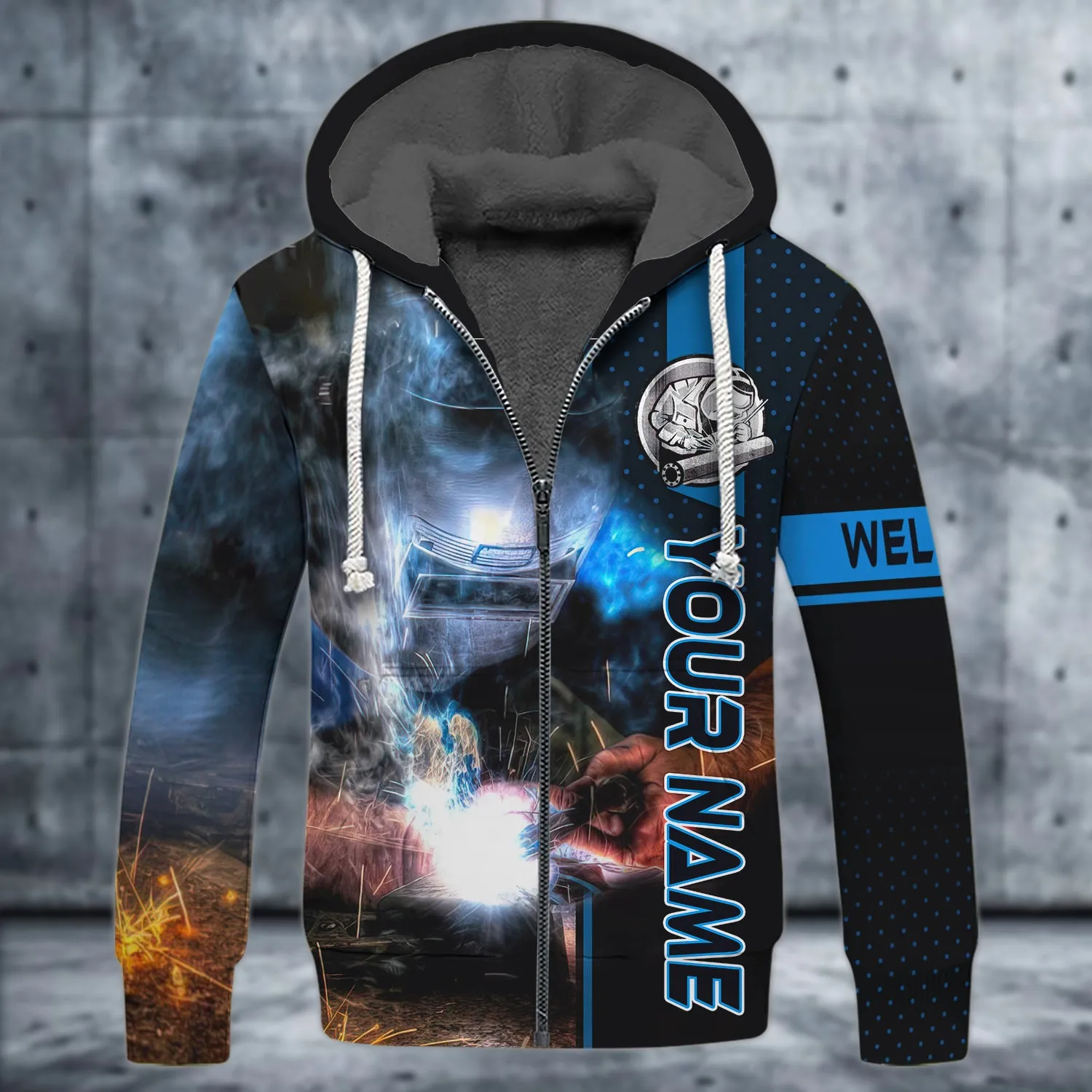 Personalized Welder Blue Graphic Design 3D Printed Shirts