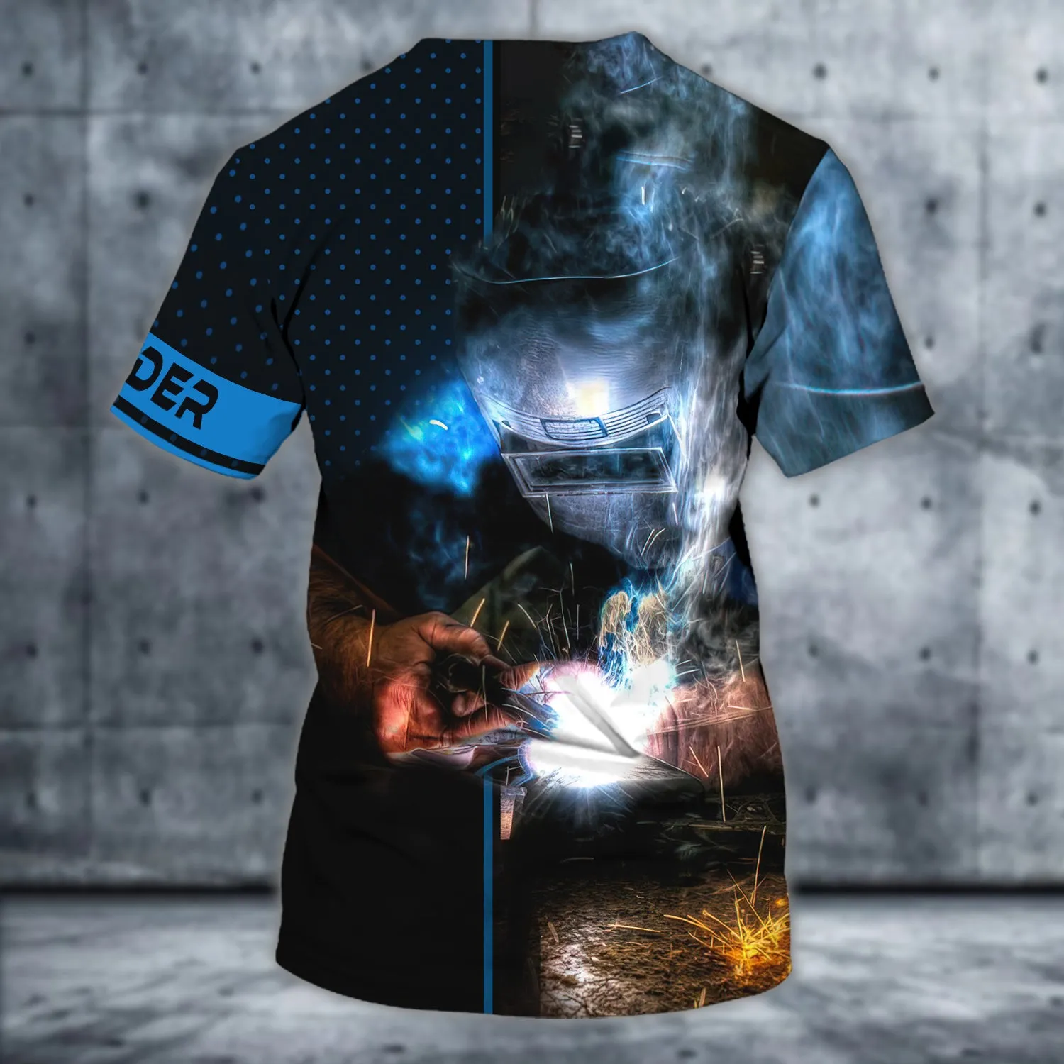 Personalized Welder Blue Graphic Design 3D Printed Shirts