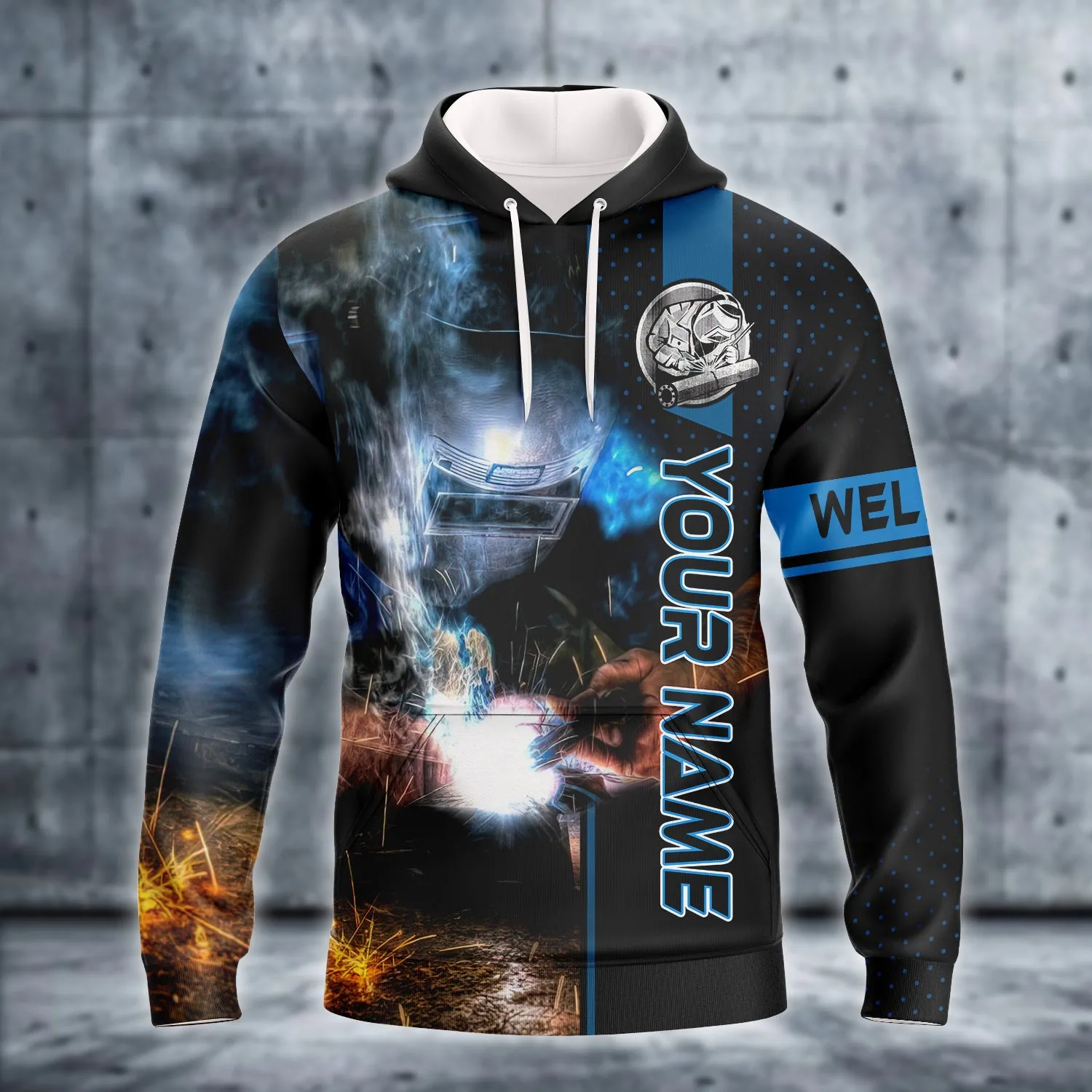 Personalized Welder Blue Graphic Design 3D Printed Shirts