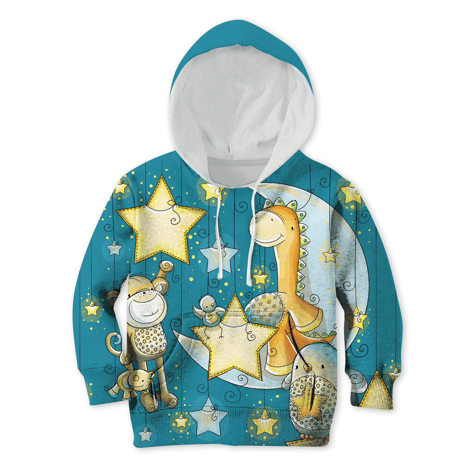 Pets With Bright Stars And Moonlight Custom Cosplay Kid Hoodie