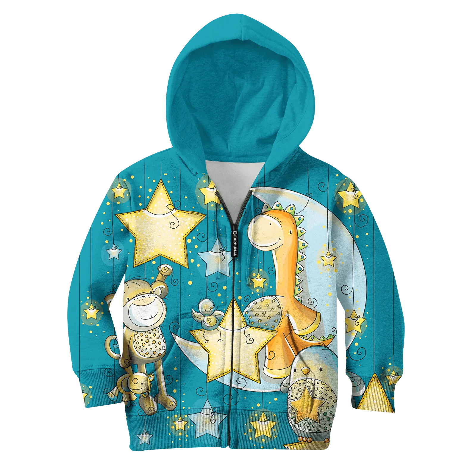 Pets With Bright Stars And Moonlight Custom Cosplay Kid Hoodie