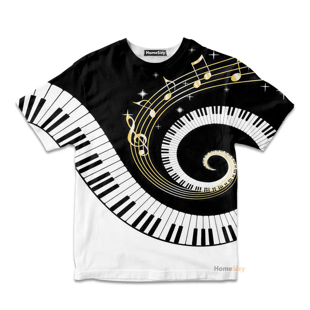 Piano - 3D Kid Tshirt QT305775Hc