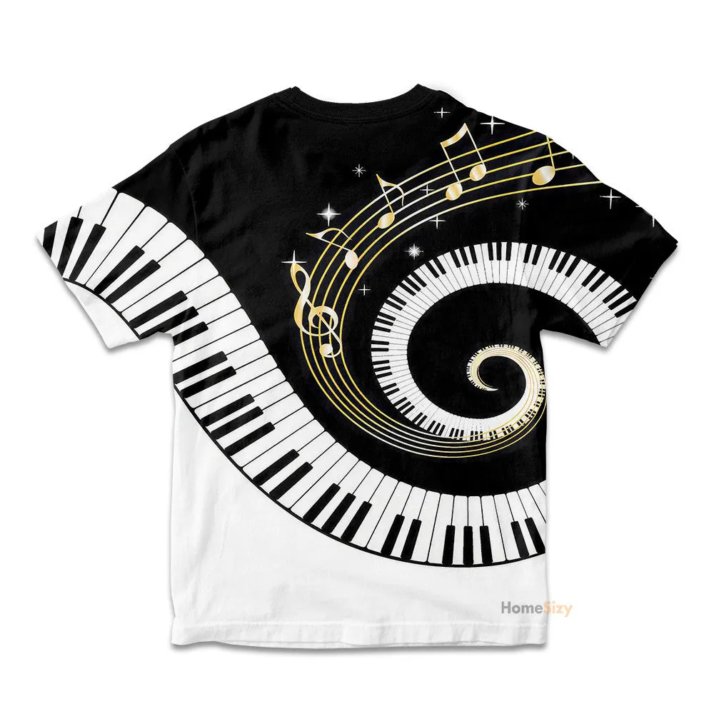 Piano - 3D Kid Tshirt QT305775Hc