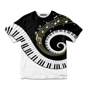 Piano - 3D Kid Tshirt QT305775Hc