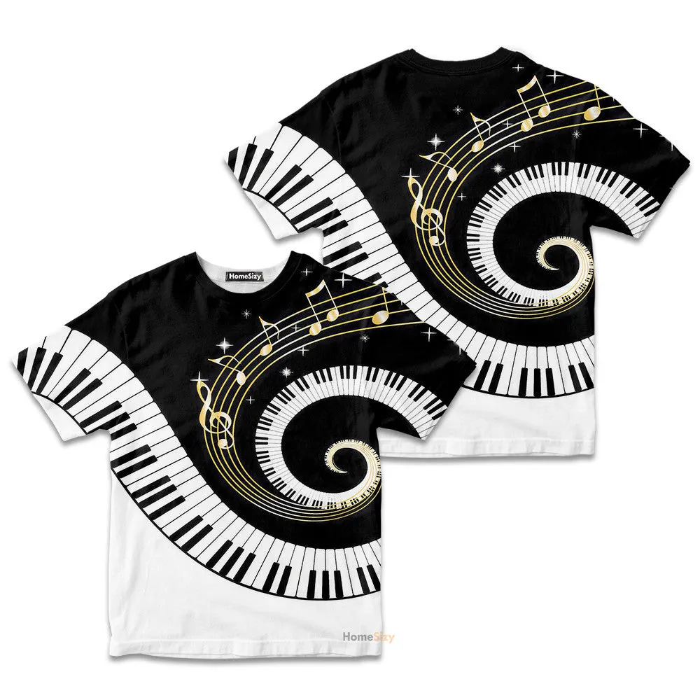 Piano - 3D Kid Tshirt QT305775Hc