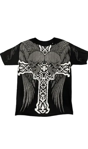 Pierced Tribal Cross Tee