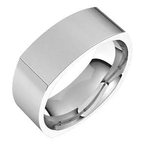 Platinum 2.5 mm Square Comfort Fit Band Size 10
