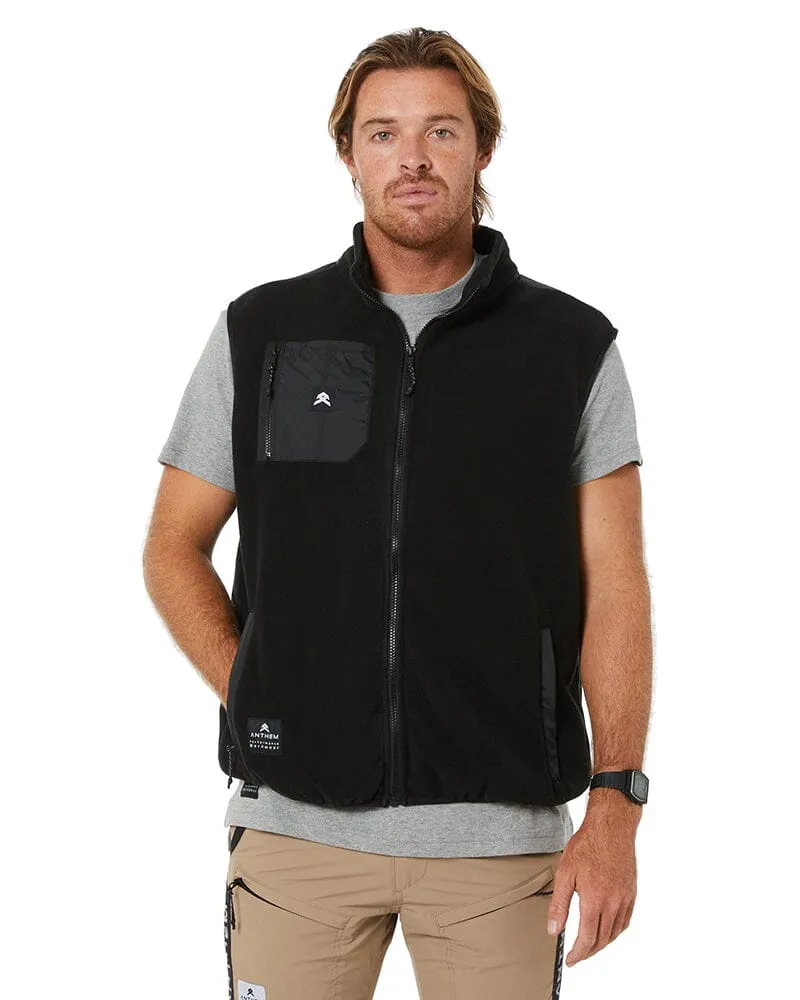 Polar Fleece Vest - Black