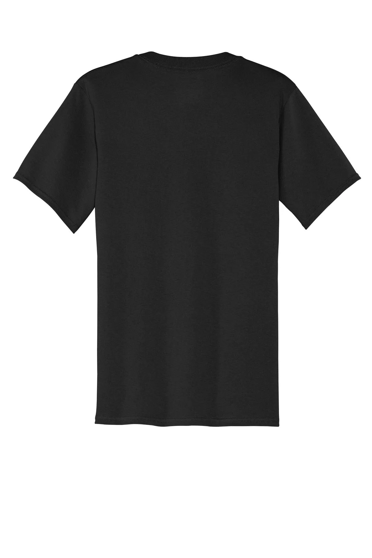 Port & Company Core Cotton Pocket Tee. PC54P Jet Black