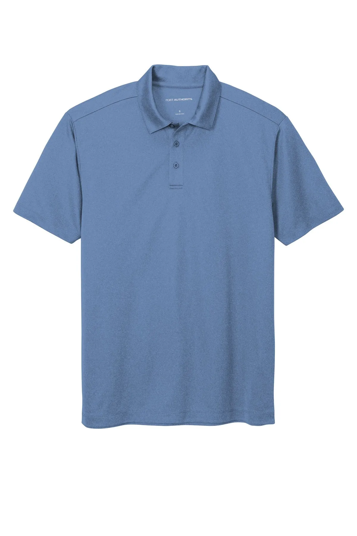 Port Authority  Heathered Silk Touch  Performance Polo. K542 Moonlight Blue Heather