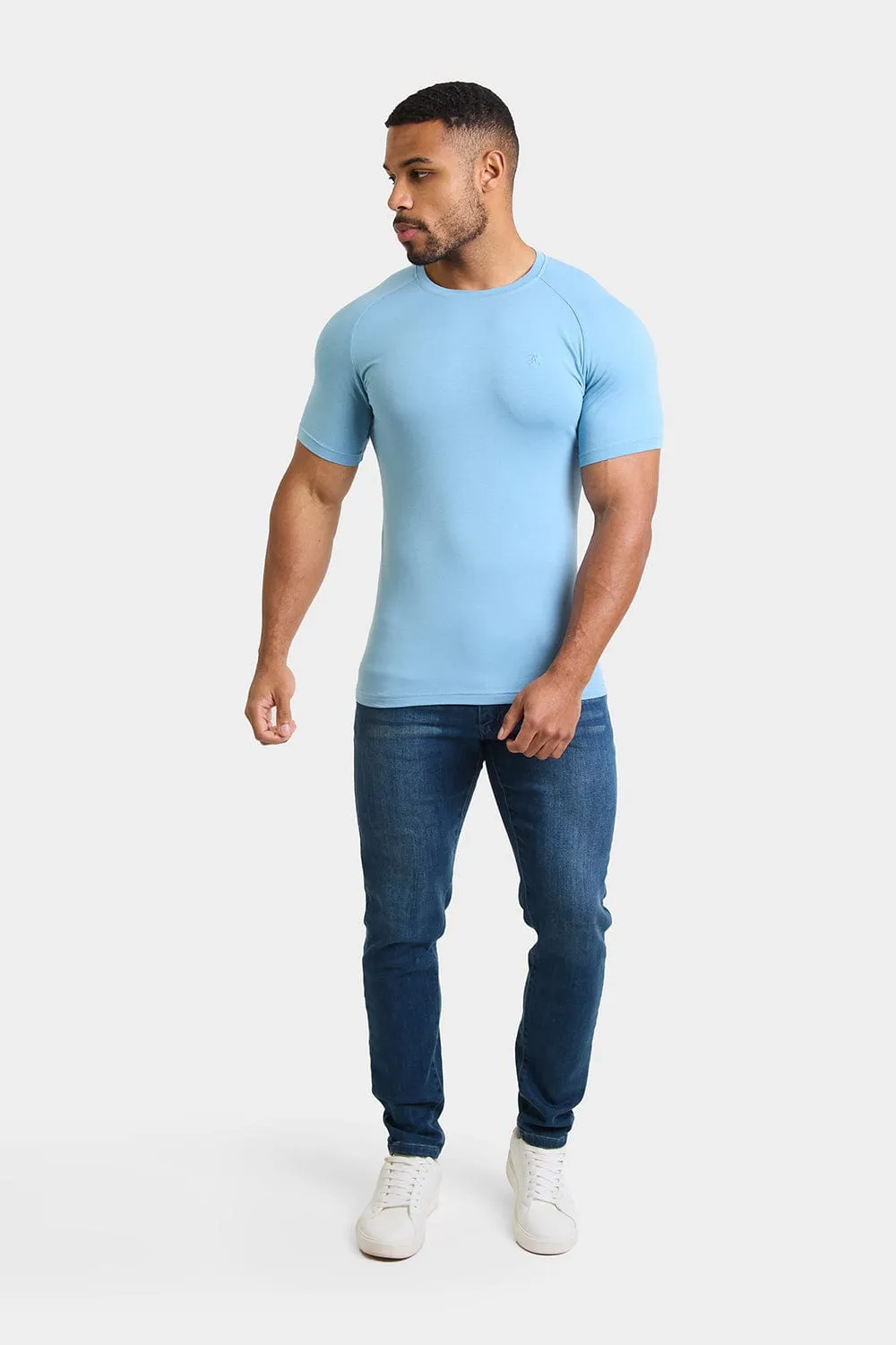 Premium Muscle Fit T-Shirt in Mist Blue