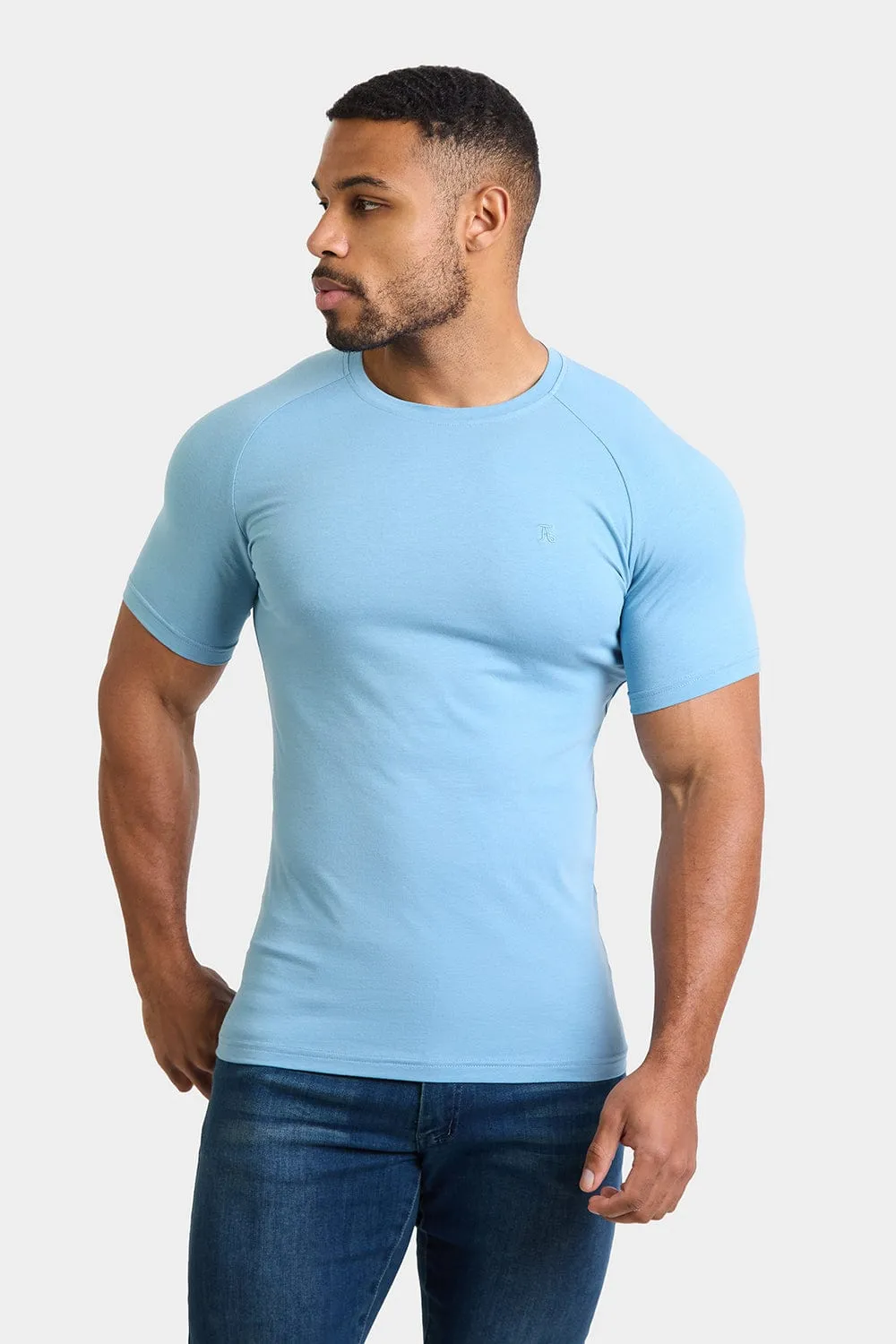 Premium Muscle Fit T-Shirt in Mist Blue