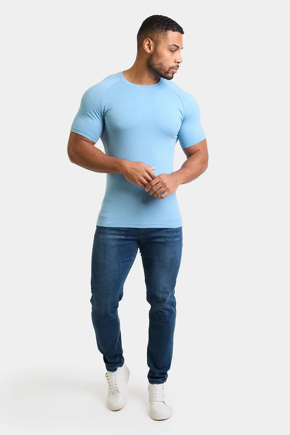 Premium Muscle Fit T-Shirt in Mist Blue