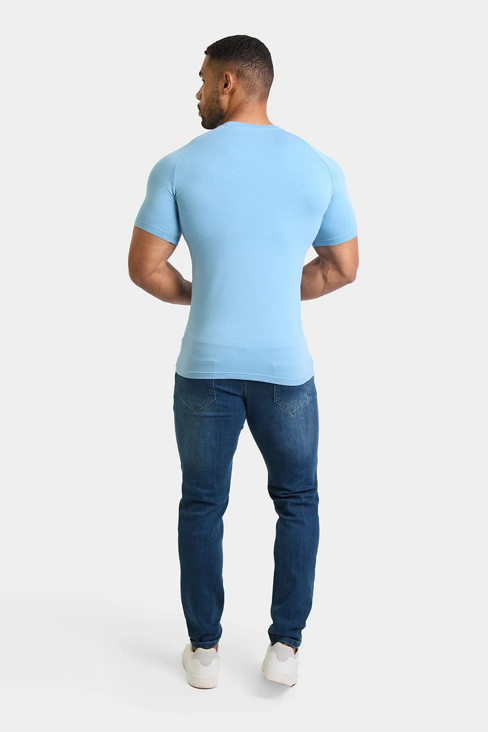 Premium Muscle Fit T-Shirt in Mist Blue