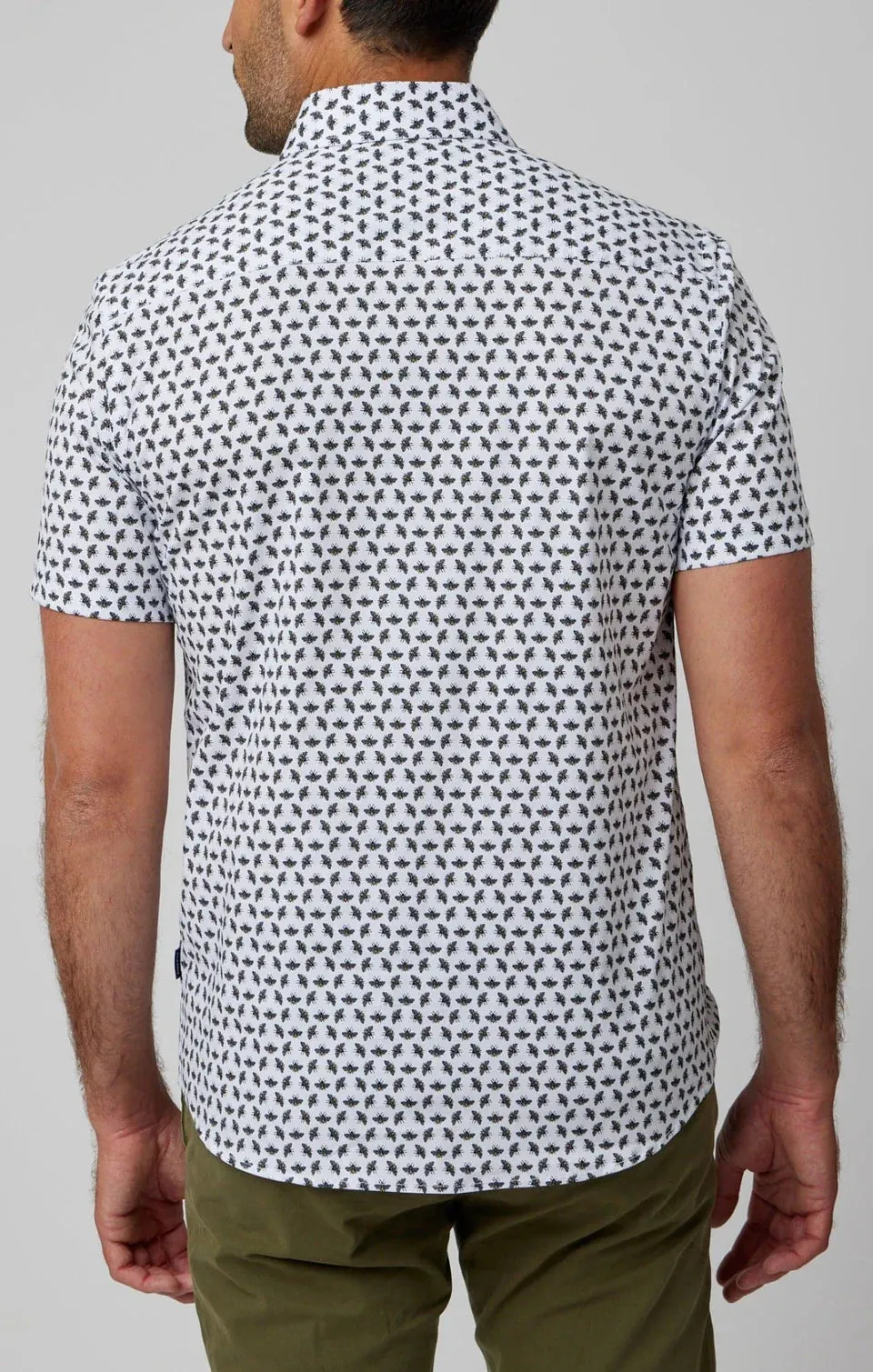 Printed Bees Short Sleeve Knit Shirt