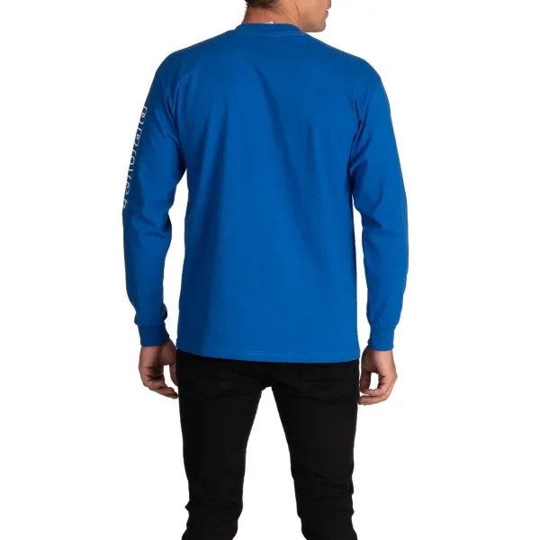 Pro Club Embroidered Box Logo Long Sleeve Heavyweight - ROYAL