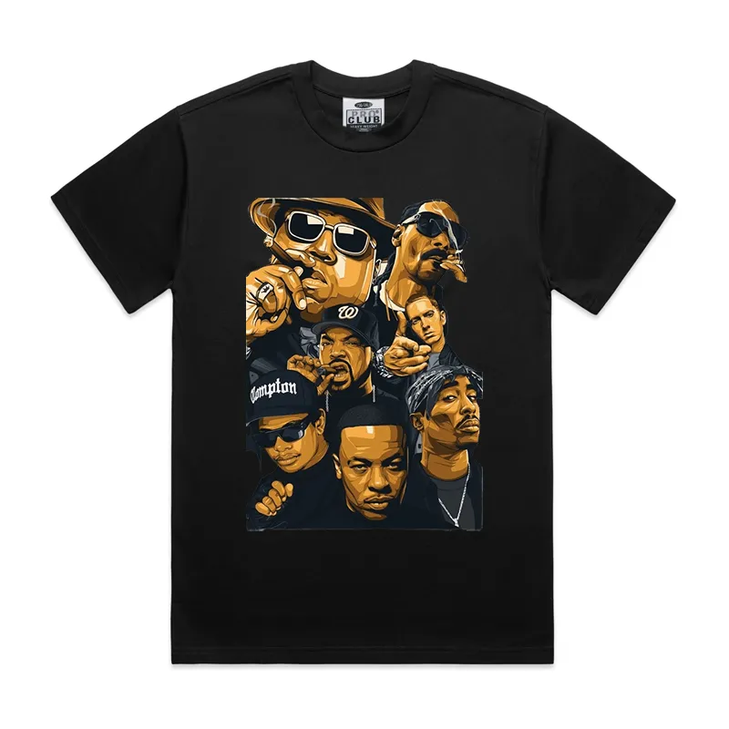 PRO CLUB  HEAVYWEIGHT HIP HOP GROUP DIGITAL PRINTED TEE