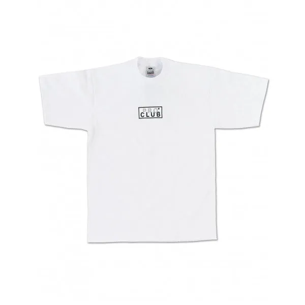 Pro Club Heavyweight Short Sleeve Embroidered Box Logo Tee - WHITE