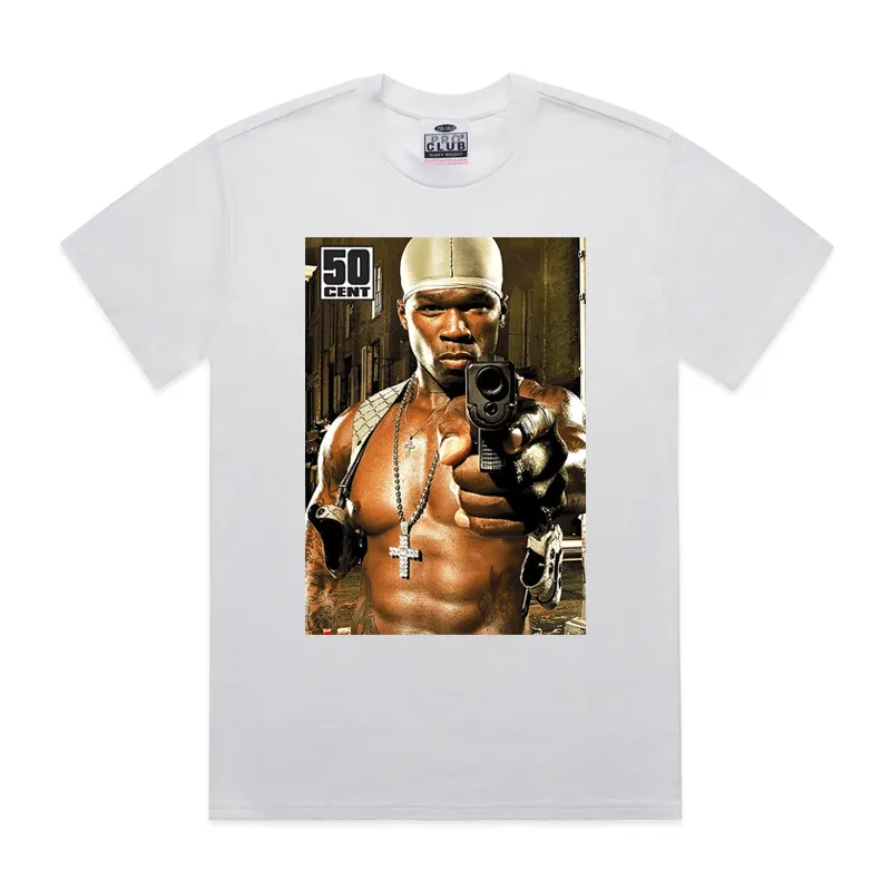 Pro Club Rapper 50 cent Gun Digital printed Tee