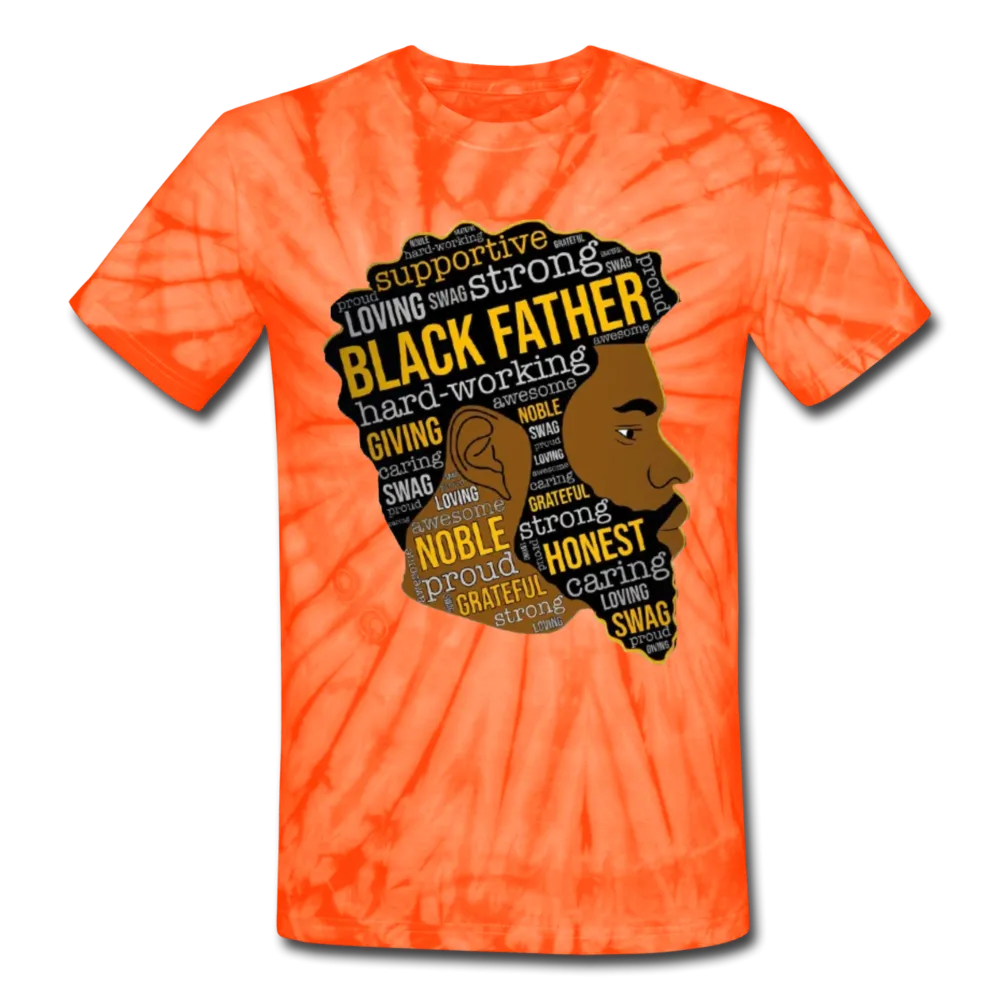 Proud Loving Black Father Father's Day Men/Unisex Premium Adult Tie Dye T-Shirt