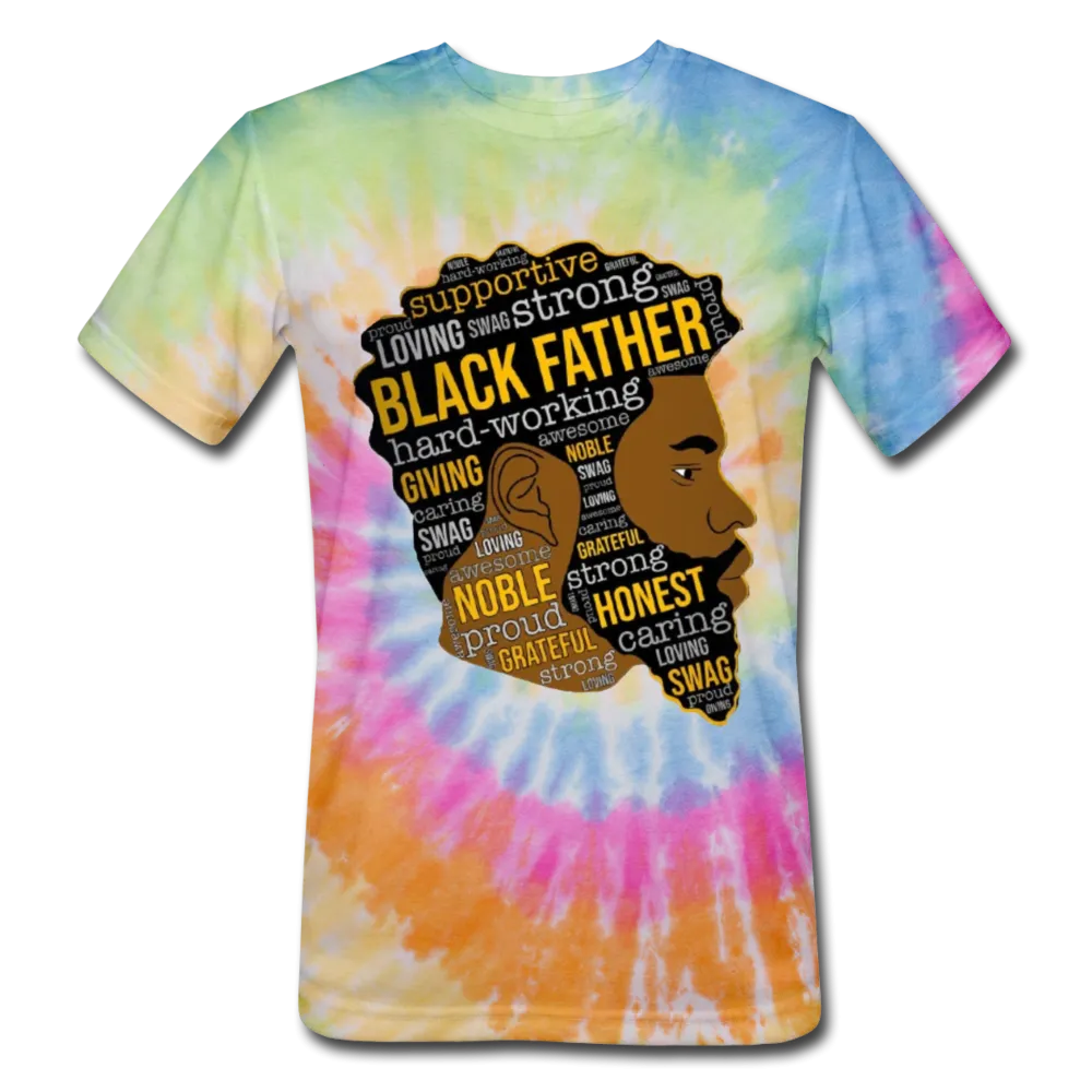Proud Loving Black Father Father's Day Men/Unisex Premium Adult Tie Dye T-Shirt
