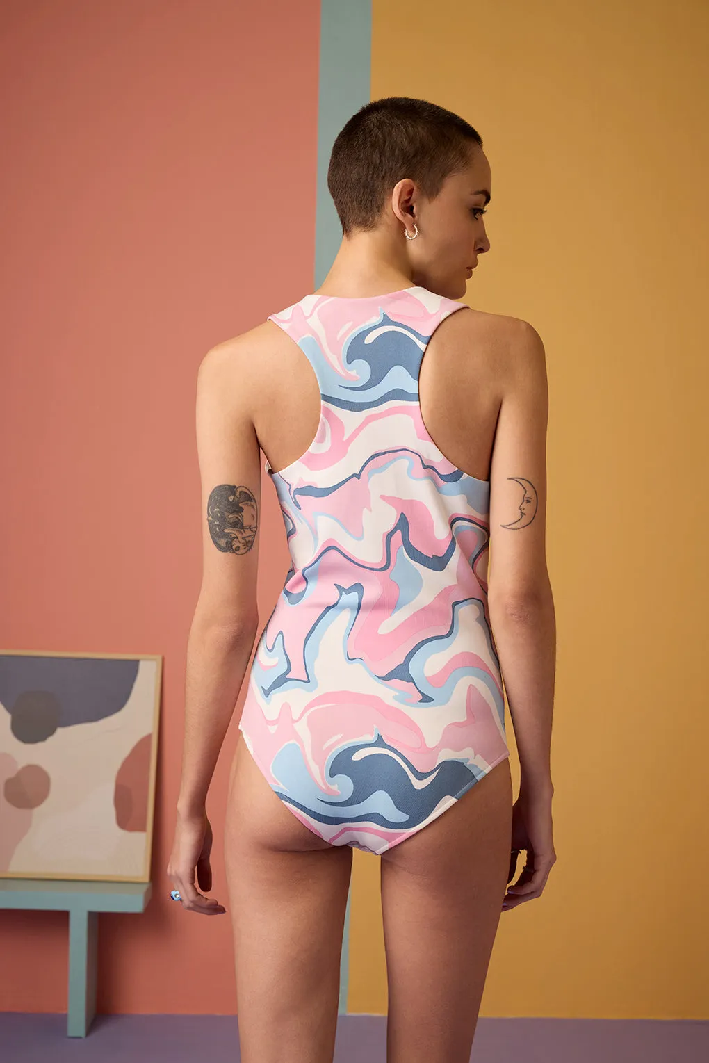 Psychedelic Print Bodysuit