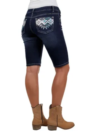 PURE WESTERN SERENA WOMENS SHORTS - TEXAS SKY