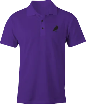 Purple Crow Design Polo Shirt – Business Casual with Halloween Flair