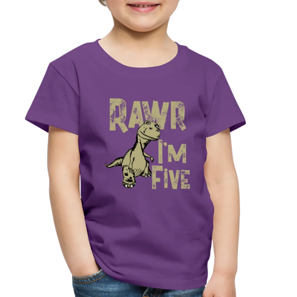 Rawr I'm Five Toddler Premium T-Shirt
