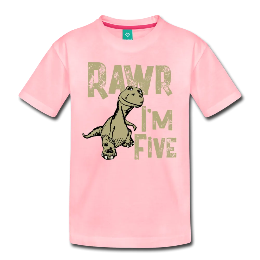 Rawr I'm Five Toddler Premium T-Shirt