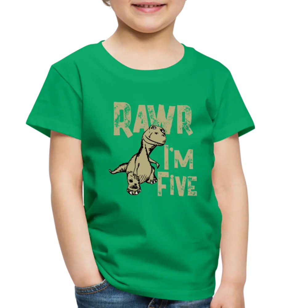 Rawr I'm Five Toddler Premium T-Shirt