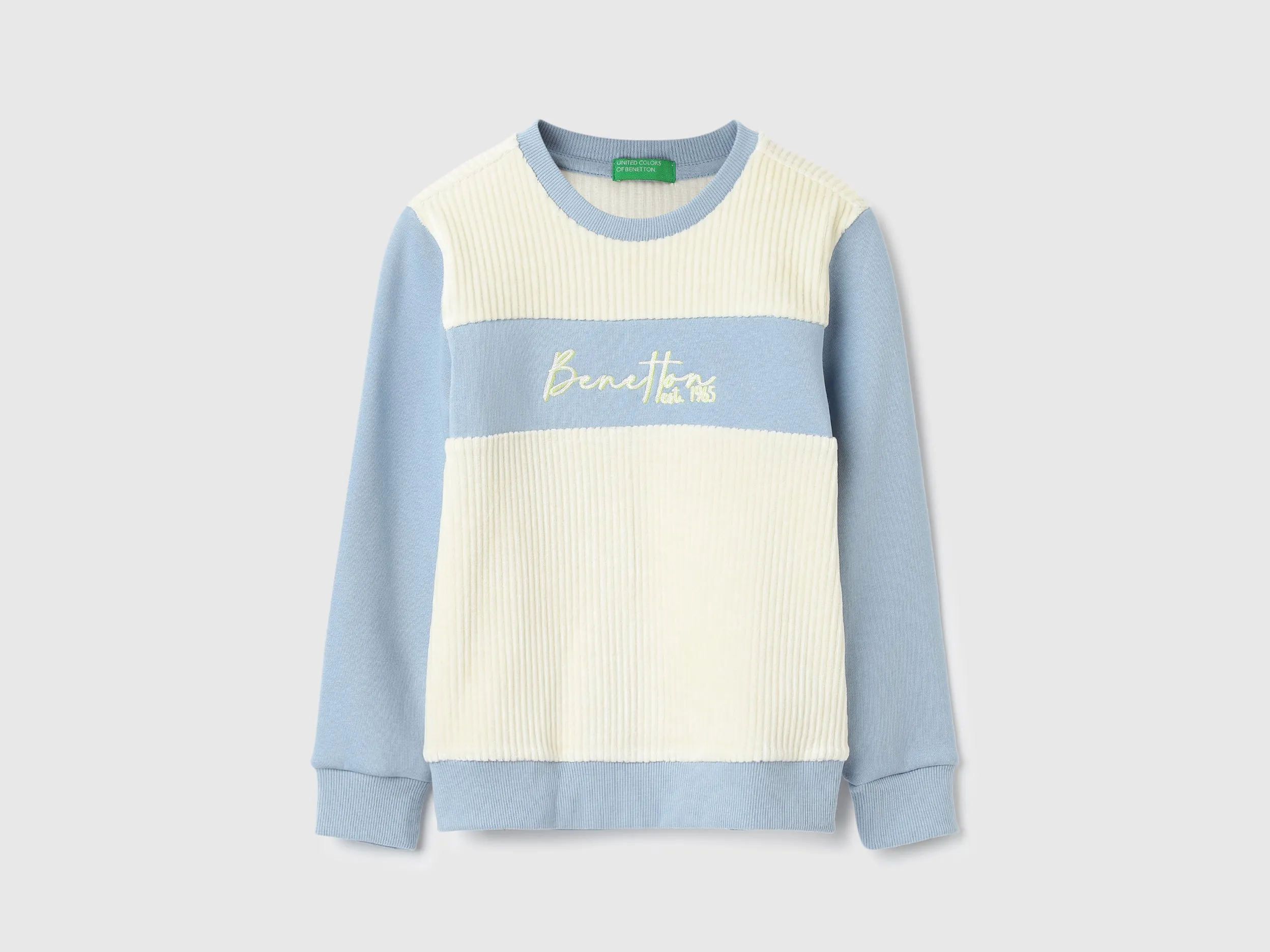 Regular Fit Round Neck Ribbed Sweatshirts