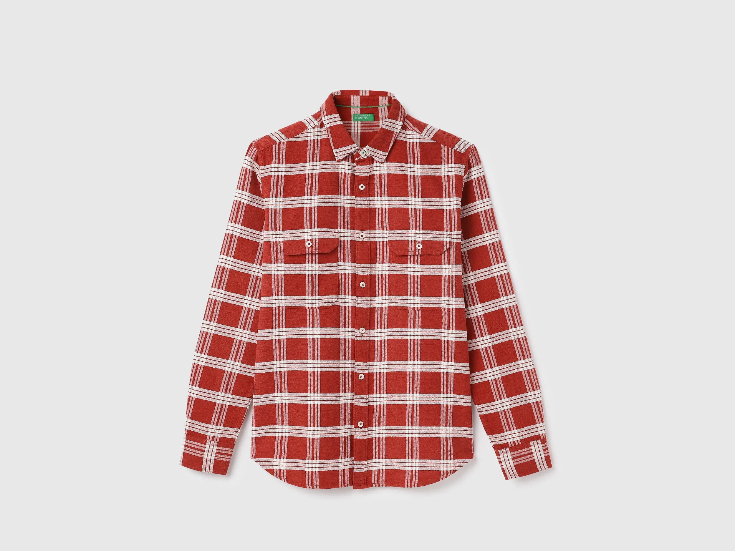 Regular Fit Spread Collar Checkered Shirts