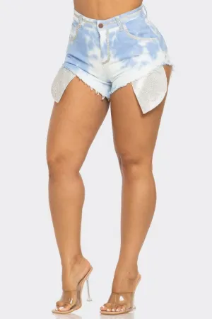 RHINESTONE SHORTS POCKETS (C23)