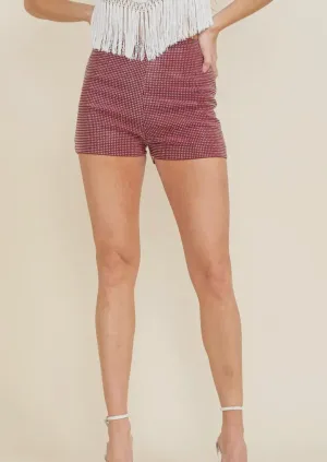 Rhinestone Zip Shorts - Final Sale