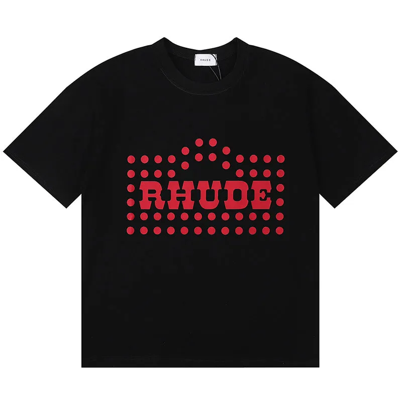RHUDE FLOCKED BURNOUT T-Shirt