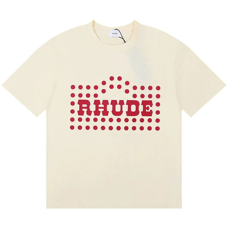 RHUDE FLOCKED BURNOUT T-Shirt