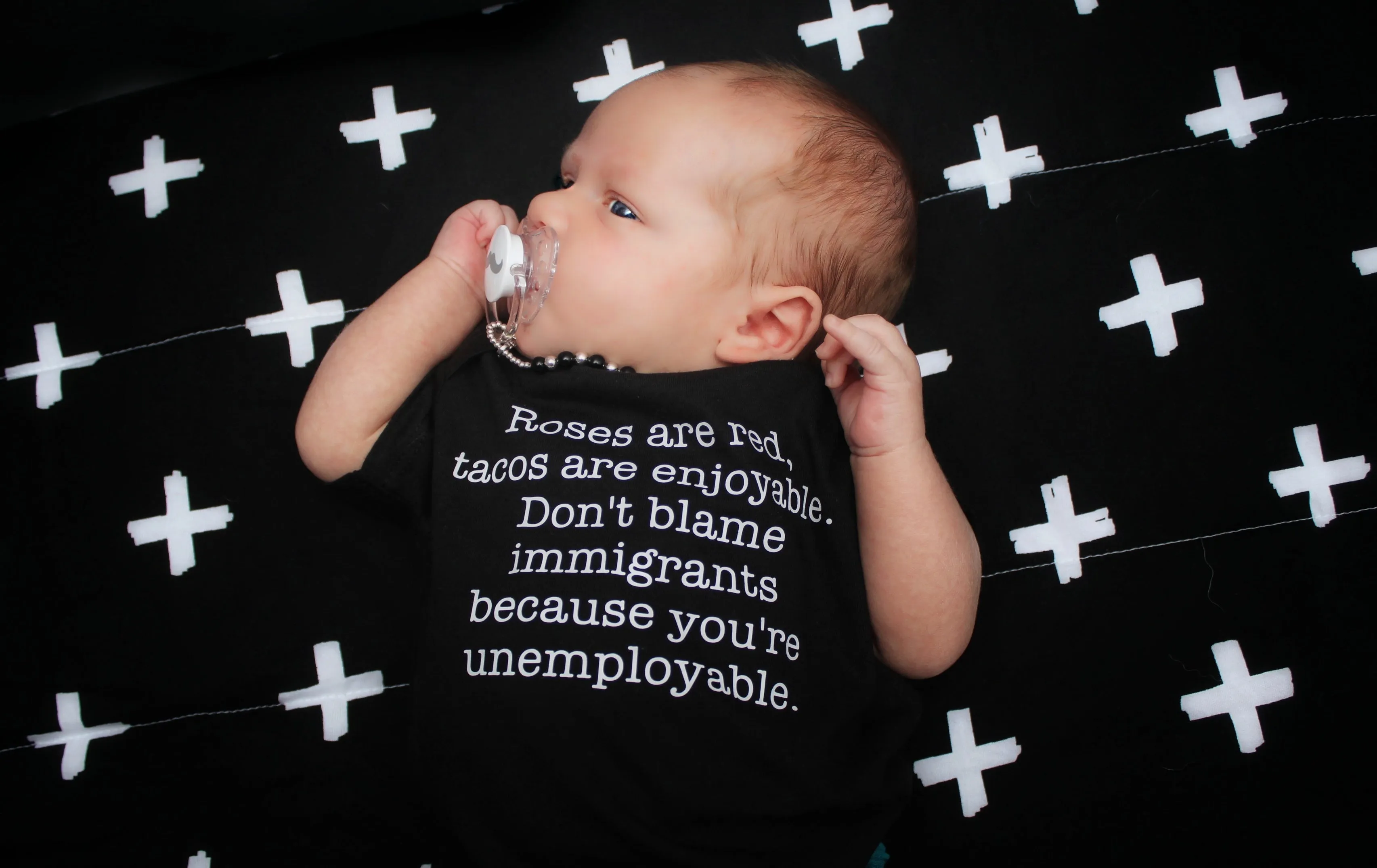 Roses Are Red...Don't Blame Immigrants Toddler and Baby Tee