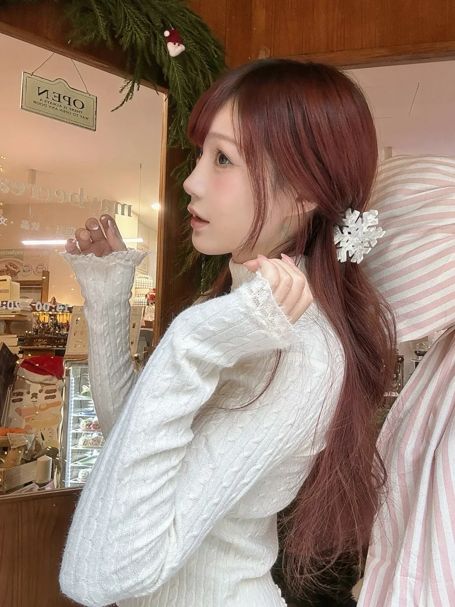 Rosy Ribbon Knit Top