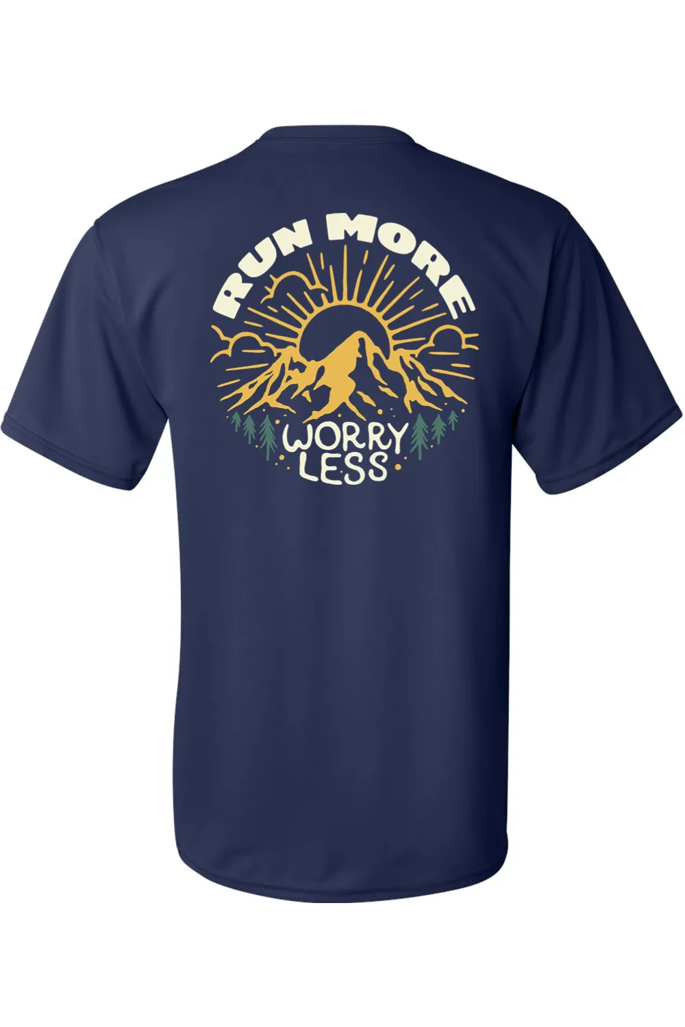 Run More Worry Less Performance Women's T-Shirt