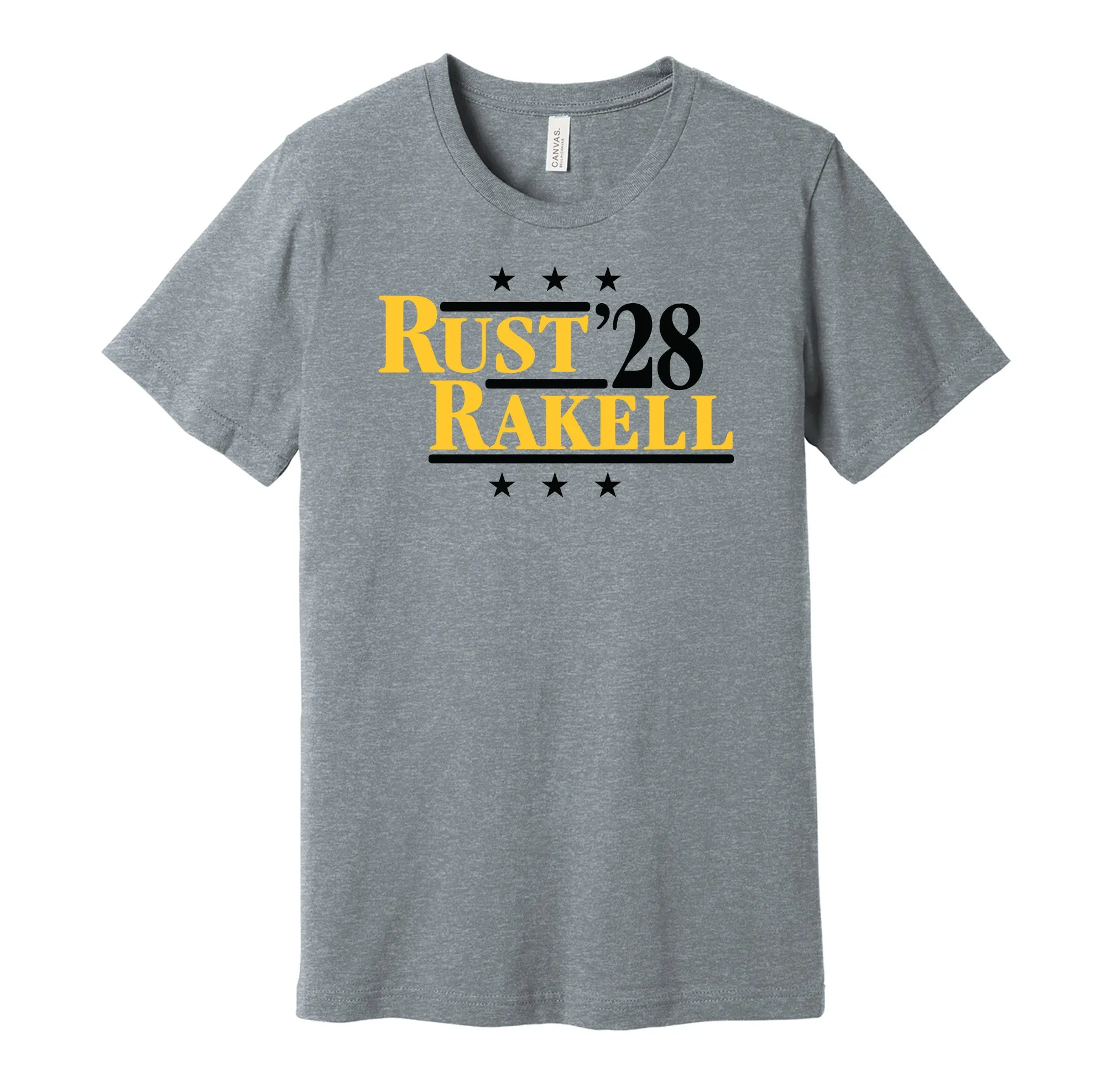 Rust & Rakell '28 - Pittsburgh Political Campaign Parody T-Shirt - Hyper Than Hype Shirts