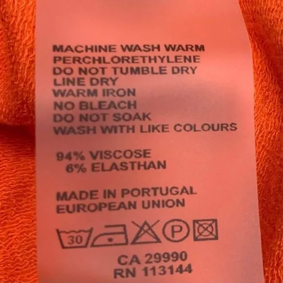 Saks Fifth Avenue Majestic Filatures Orange French Terry Shorts Size L New