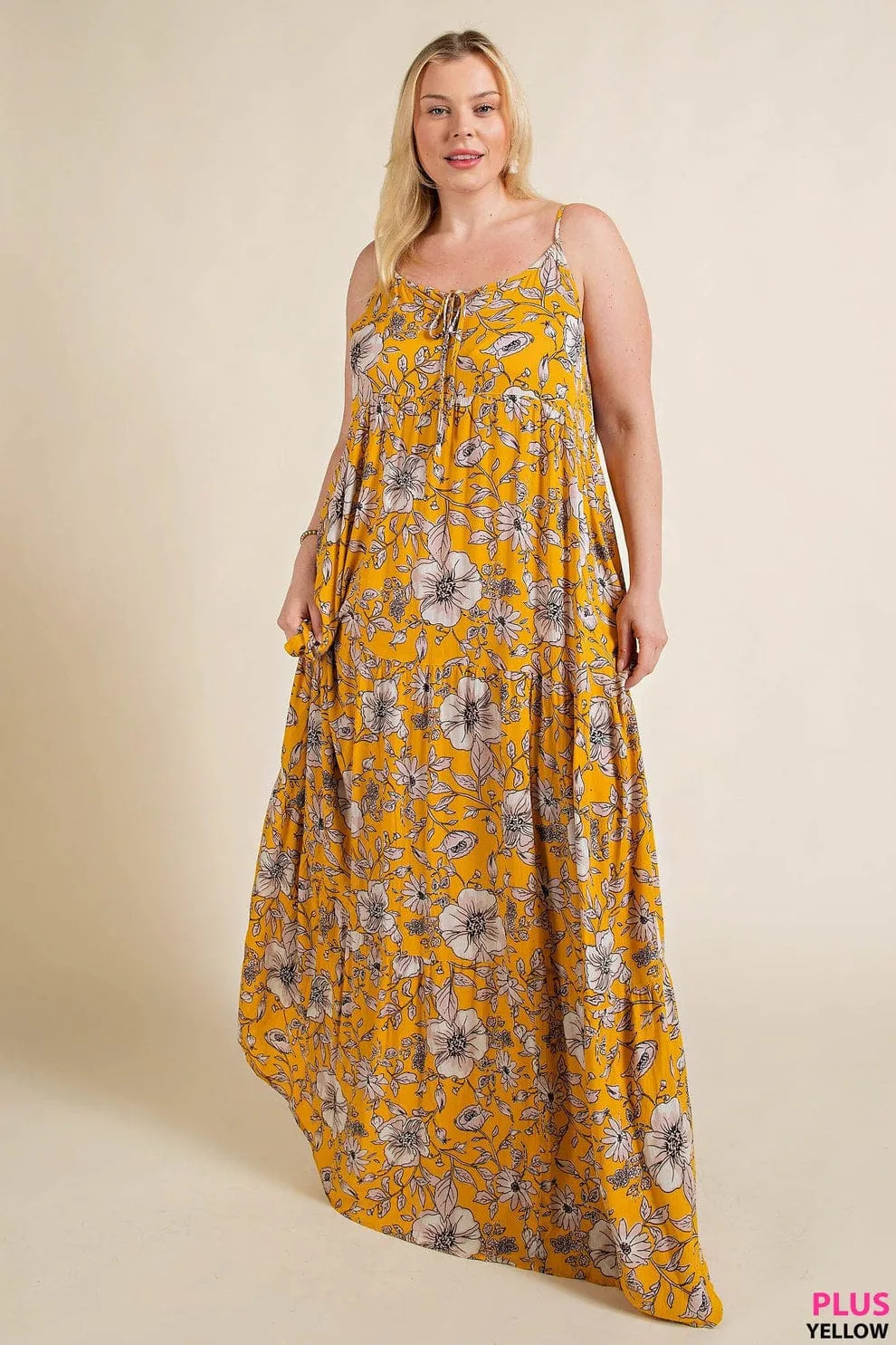 SALE- Kennedy Sketched Floral Maxi Dress (2 colors)