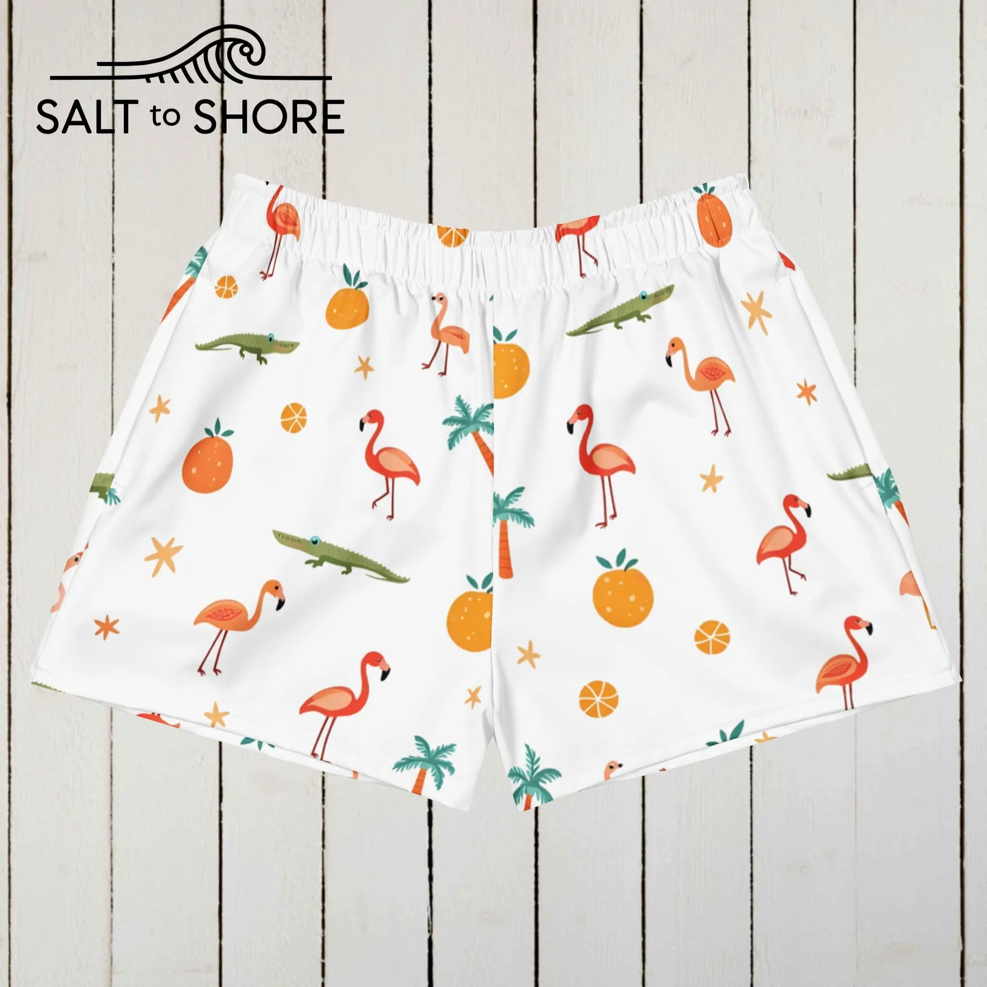 Salt to Shore | Coastal Elegance: Flamingo Flex Shorts