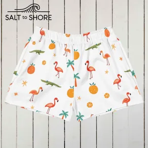 Salt to Shore | Coastal Elegance: Flamingo Flex Shorts