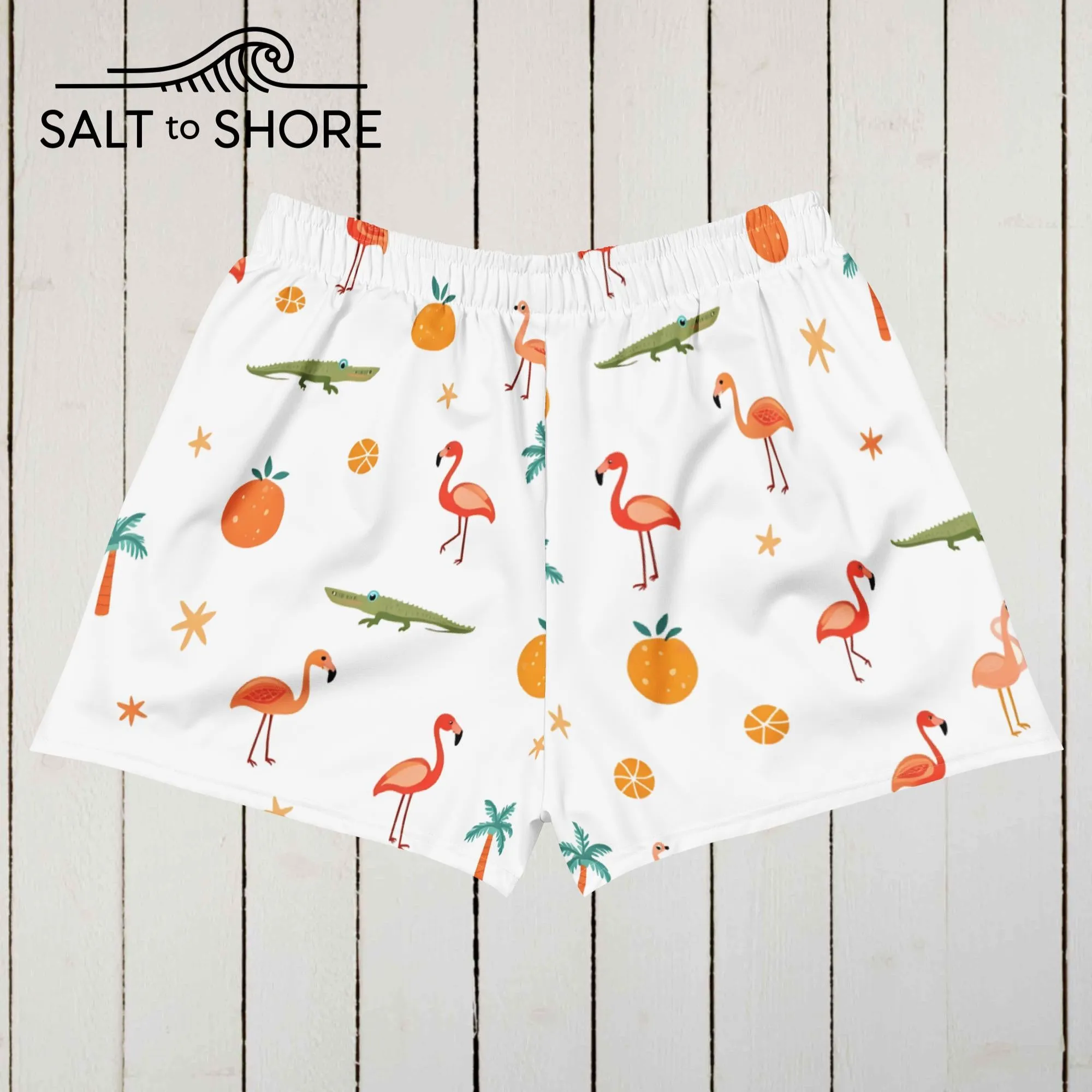 Salt to Shore | Coastal Elegance: Flamingo Flex Shorts