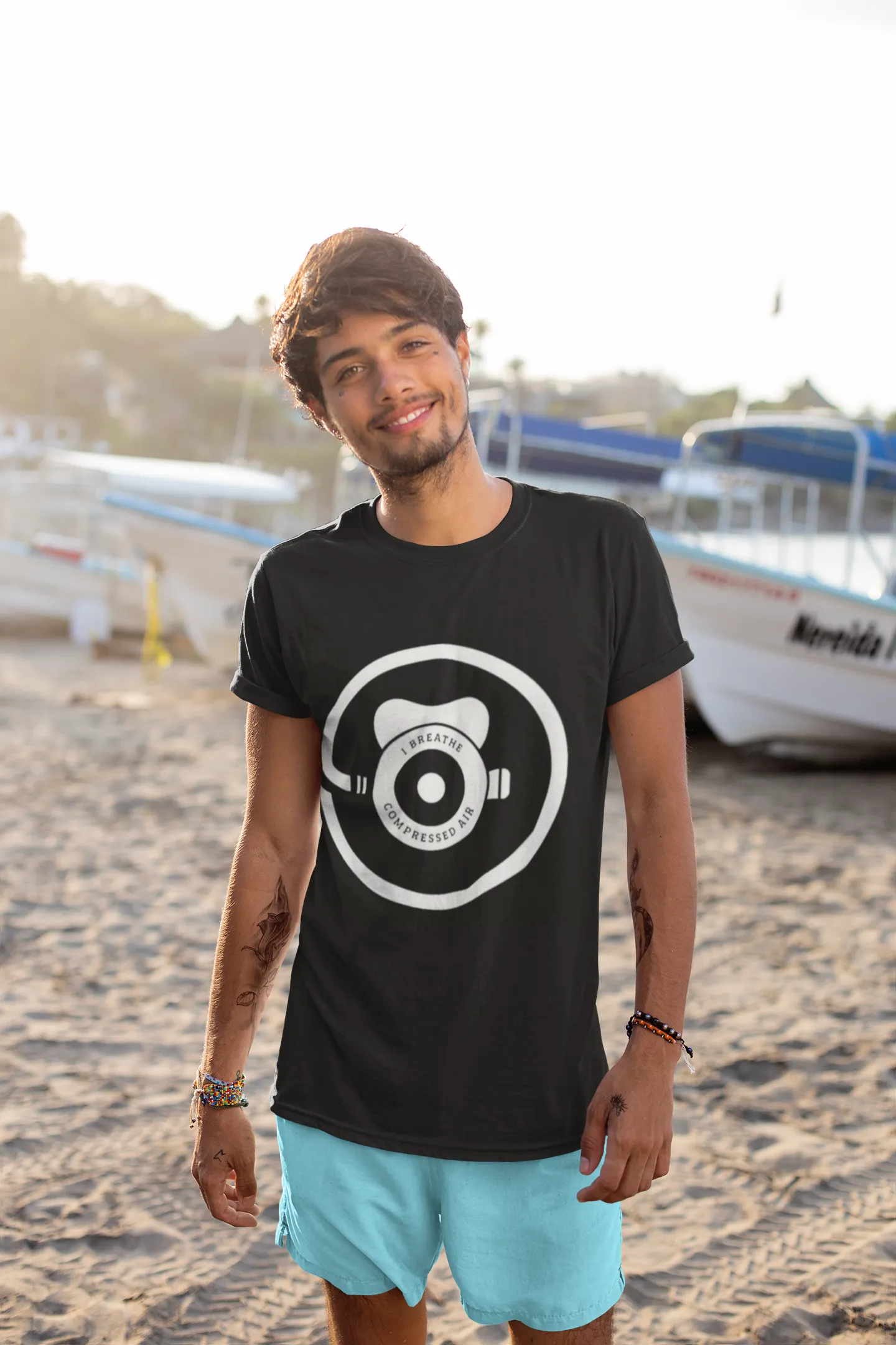 Scuba diving T-Shirt for Men | Regulator Print 'Compressed air'
