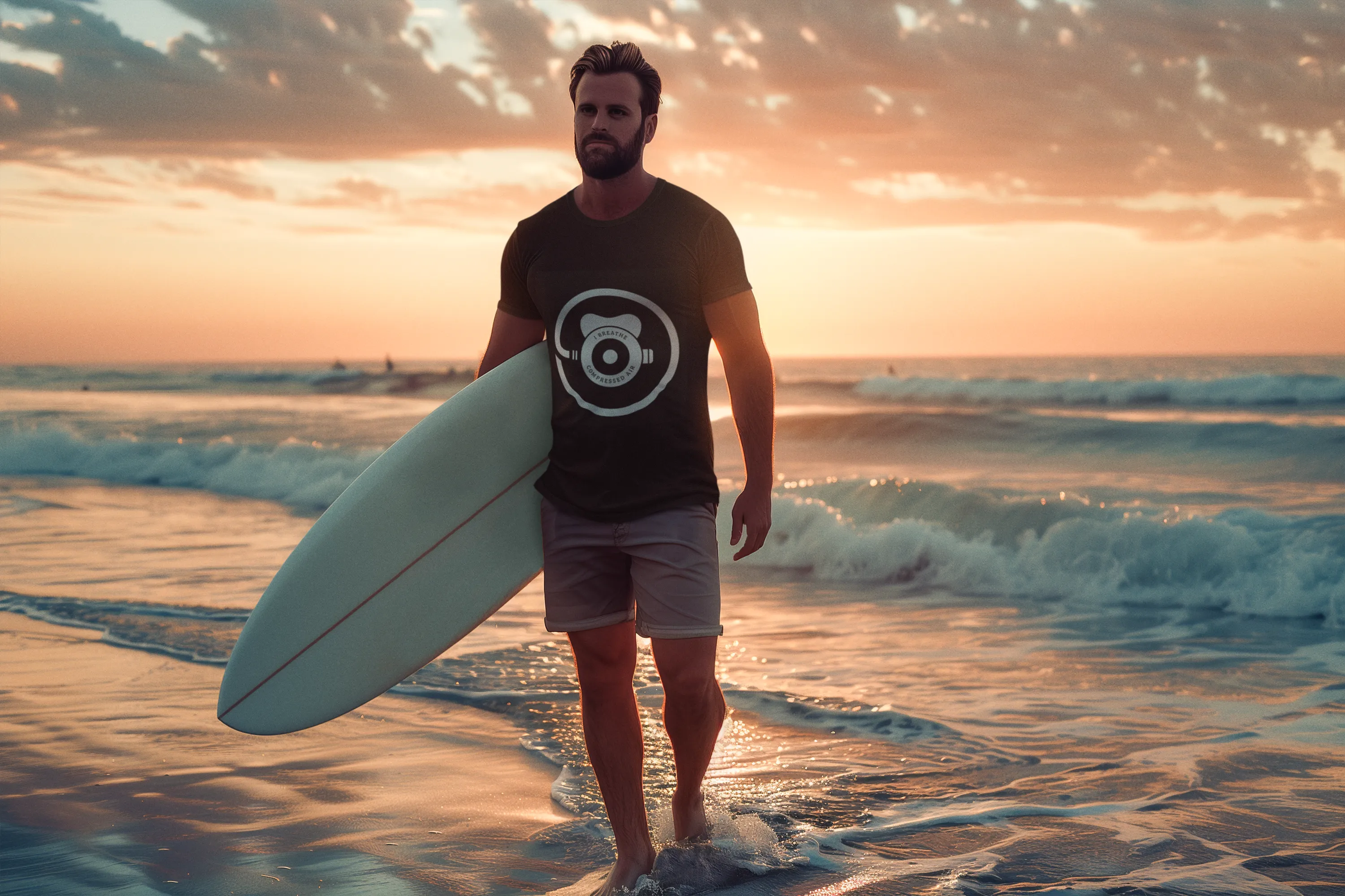Scuba diving T-Shirt for Men | Regulator Print 'Compressed air'