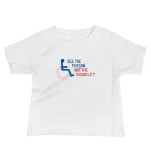 See the Person, Not the Disability (Baby White/Pink Shirts)