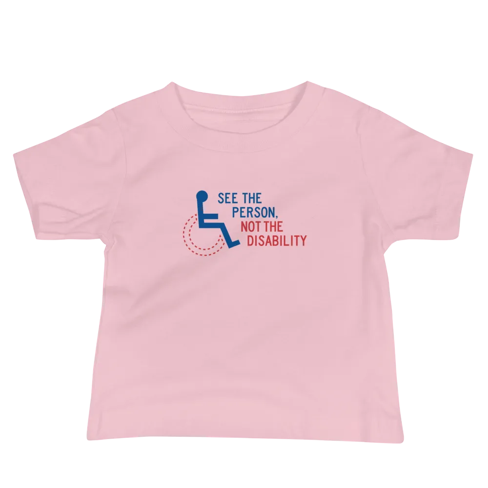 See the Person, Not the Disability (Baby White/Pink Shirts)